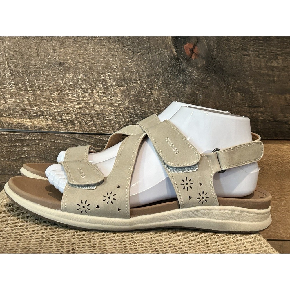 Cobb Hill by Rockport Tala Asymmetrical Washable Sandal Pewter  *CJ0959 sz 9 med